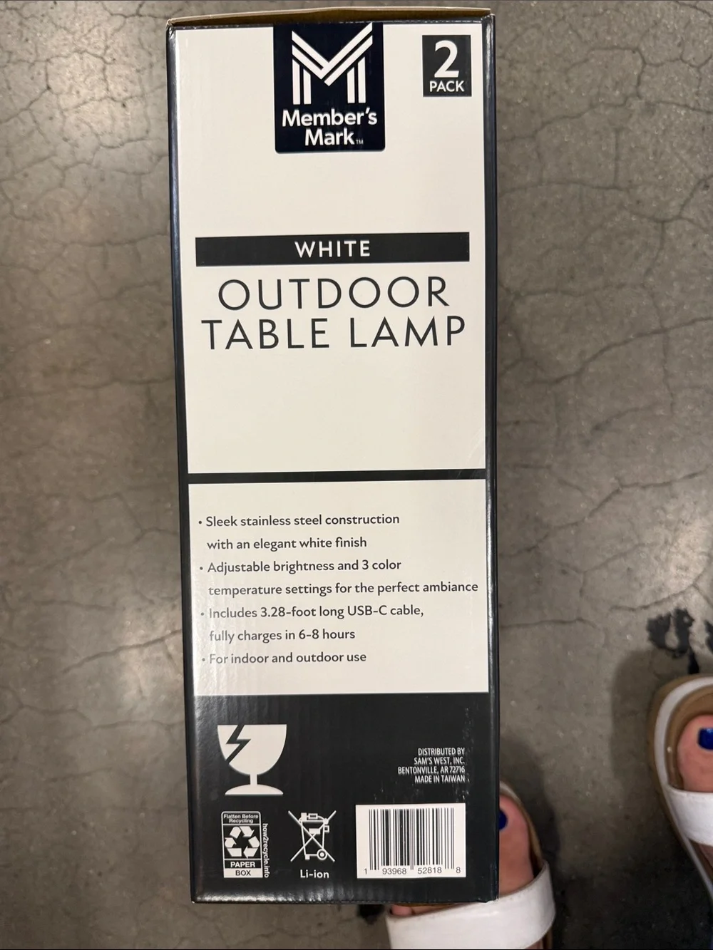 Member's Mark White Outdoor Table Lanterns - 2 Pack